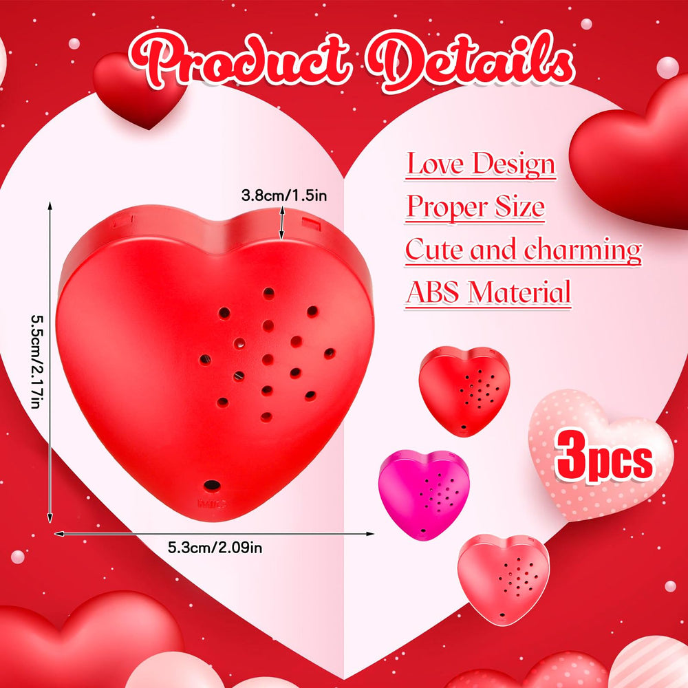 Copkim rose-red heart recorder offers clear playback inside DIY gifts