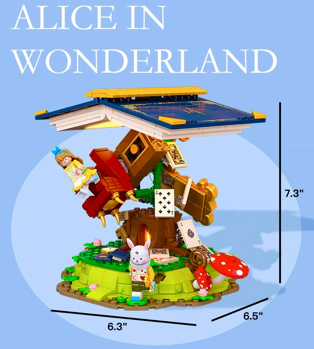 CoPlanaire Alice in Wonderland blocks collective edition box displayed as room accent