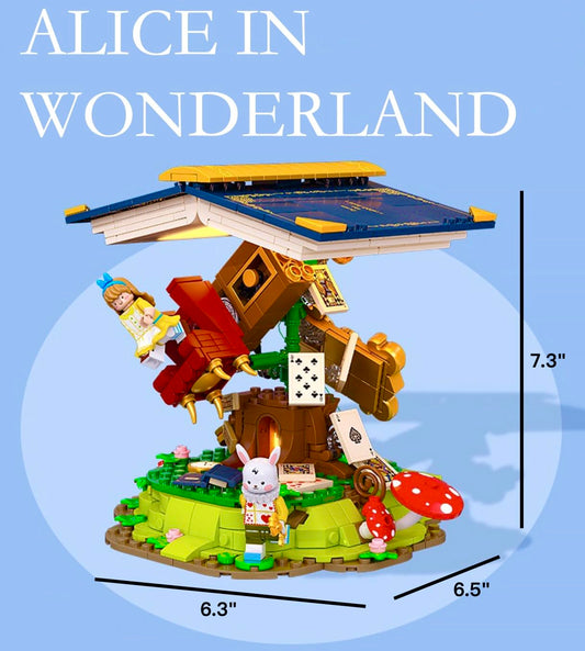 CoPlanaire Alice in Wonderland blocks collective edition box displayed as room accent