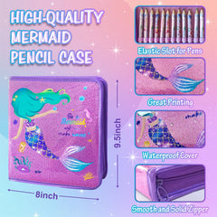 CORALMEE Mermaid gel pens add glittery accents for art details.