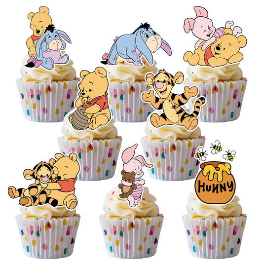 CORODER 48CS cute bear toppers pack adds playful charm to cupcakes.