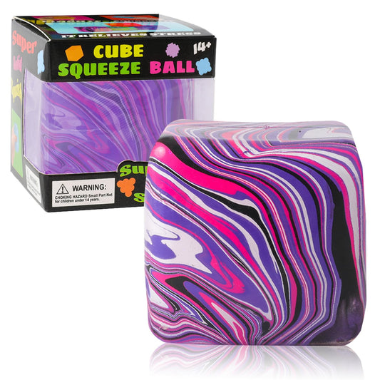 CORODER stress cube 2.2 inch purple close-up for calm focus and tactile relief