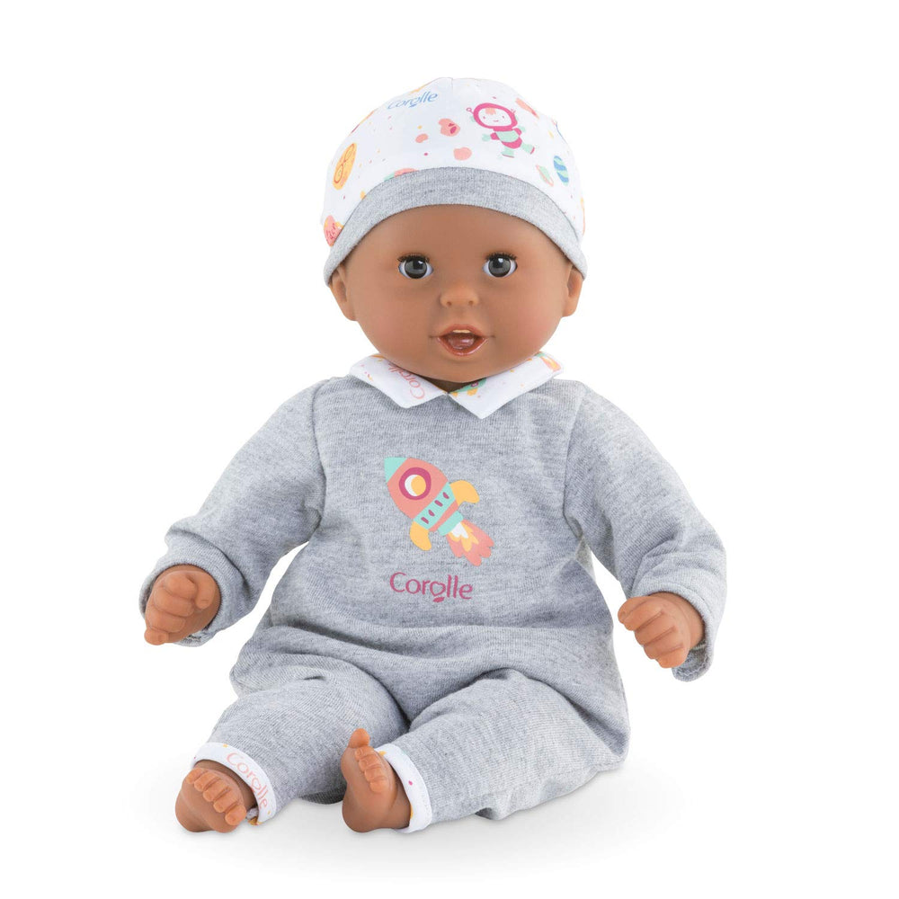 Corolle Bebe Calin Marius with vanilla-scented vinyl for calming sensory play.