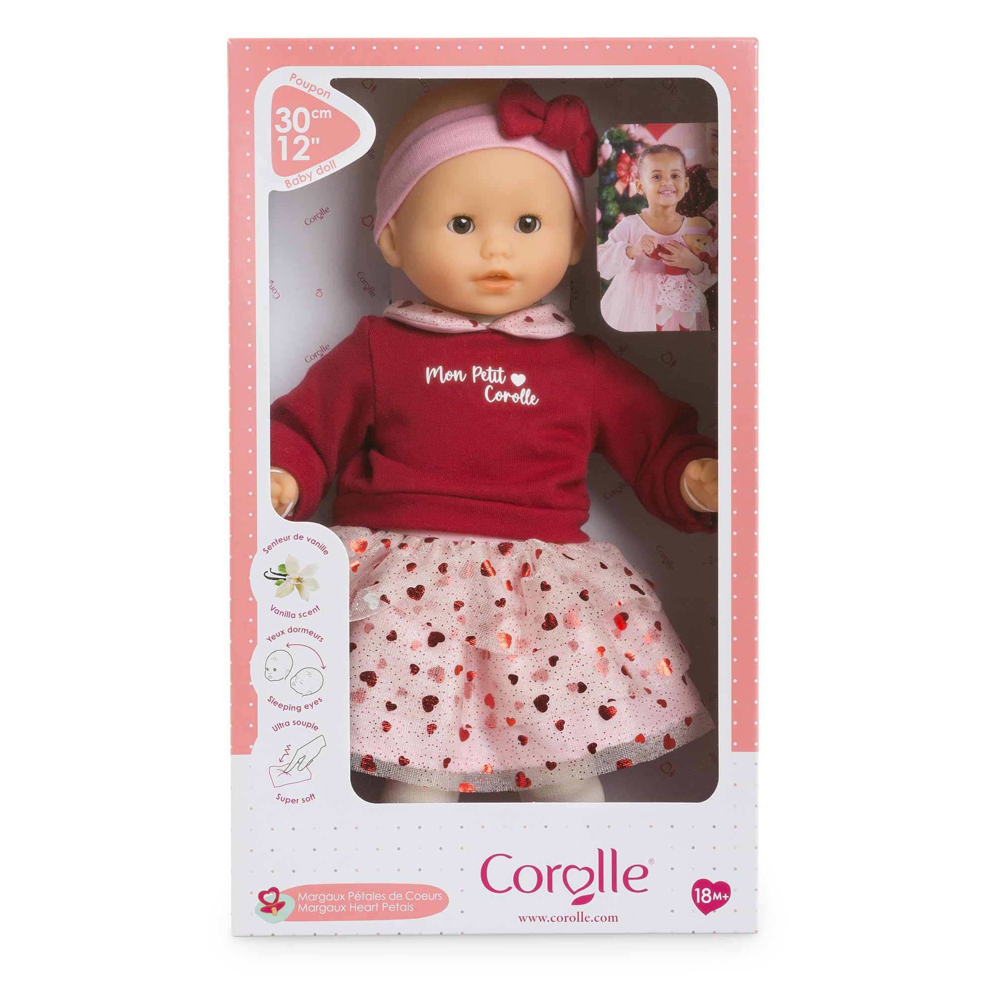 Corolle Margaux Petals bean-filled body supports natural posing