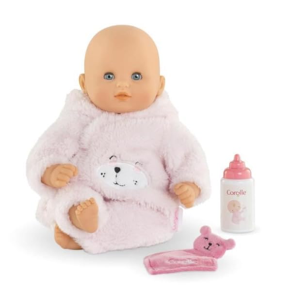 Corolle My First Cuddly Teddy Bear Doll bean-filled body easy to grasp for little hands.
