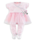 Corolle Sport Dance pink dress for 12in dolls, easy self-adhesive closures for little hands.