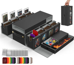 Cortile Commander deck box with eight sliding modular compartments for MTG storage.