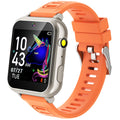 Cosjoype Kids Smart Watch front view showing durable aluminum frame for active play