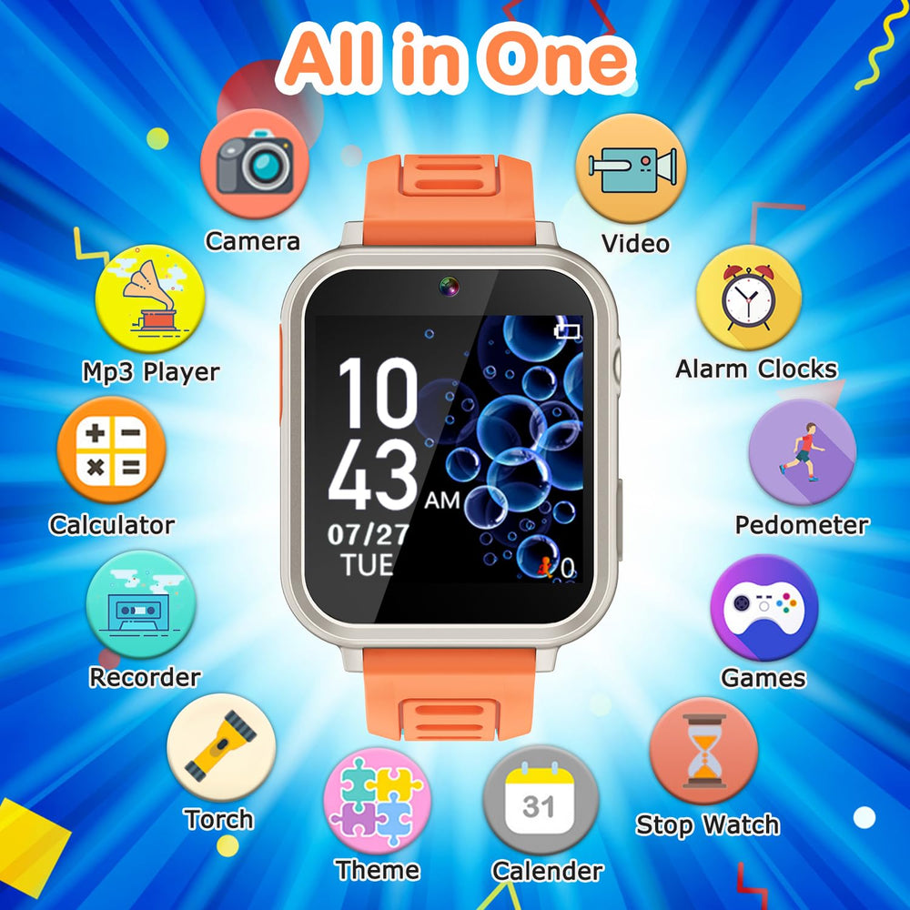 Cosjoype Kids Smart Watch side view with 1.54 inch touchscreen and sturdy build