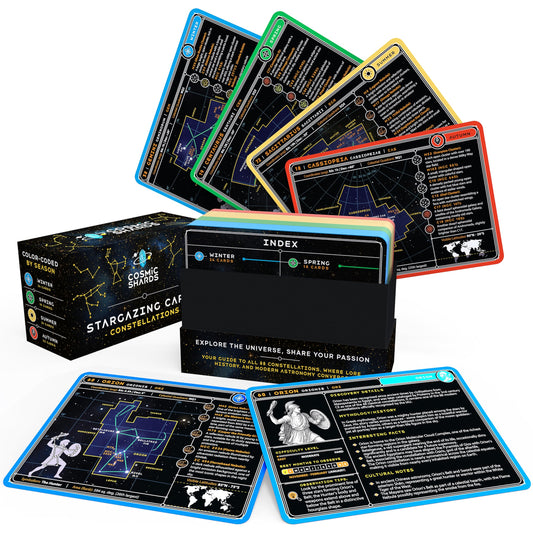 Cosmic Shards Stargazing Cards – constellation map front view for quick star orientation