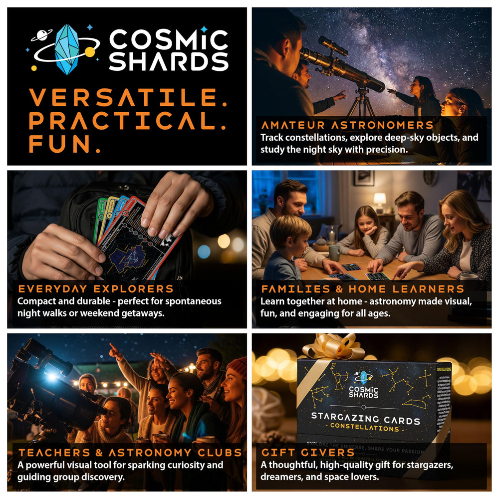 Cosmic Shards Stargazing Cards – gift-ready astronomy learning for all ages