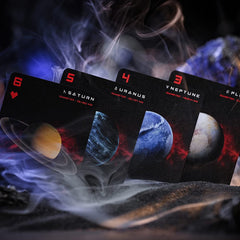Cosmos Playing Cards Saturn rings evokes wonder during strategy games