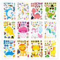 Cosomia collage of funny mixed animals stickers for imaginative play
