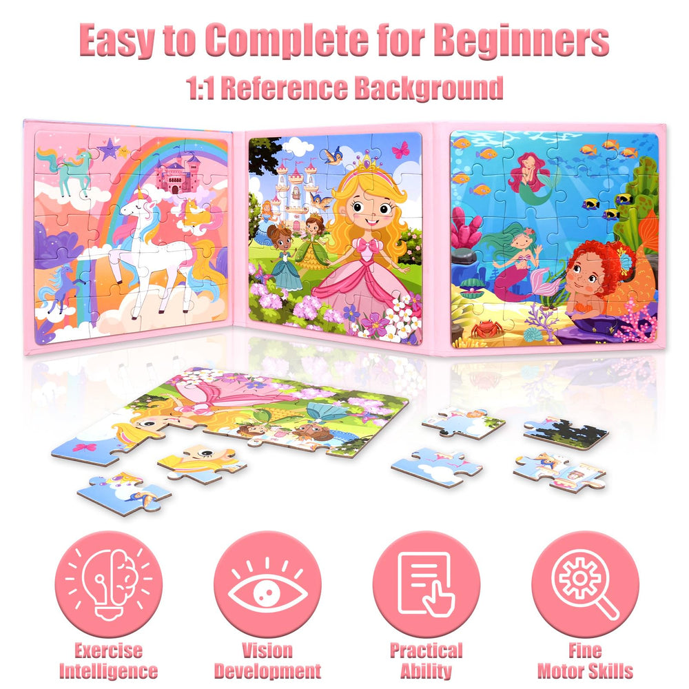 Cosomia mermaid scene magnetic puzzle for travel entertainment during trips.