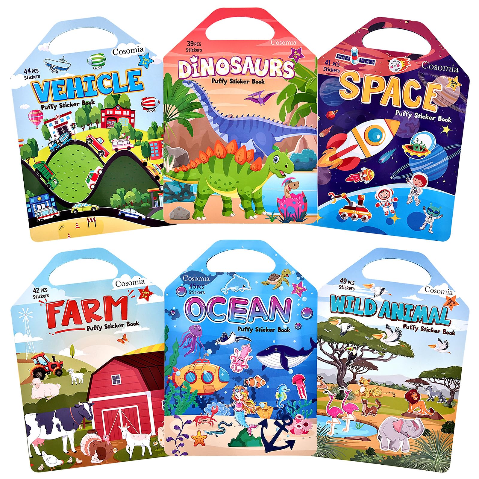 Cosomia Puffy Sticker Books Farm: engaging farm scenes for imagination and play