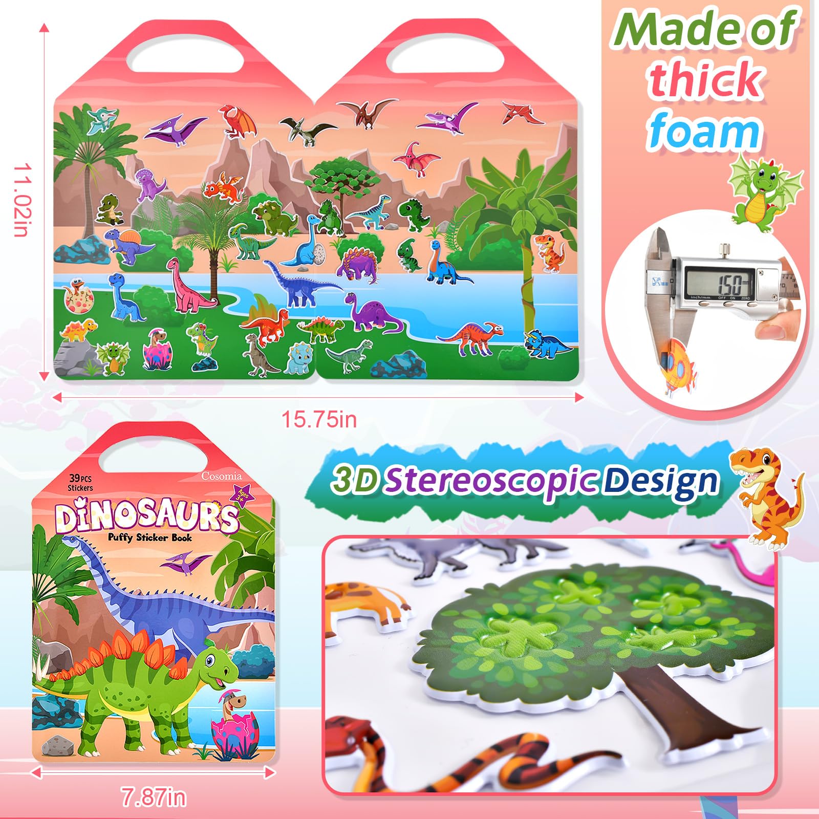 Cosomia Puffy Sticker Books Space: space themes spark curiosity and exploration
