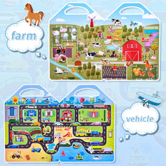Cosomia Puffy Sticker Books Vehicles: colorful transport scenes support fine motor skills