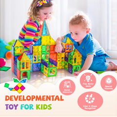 Cossy magnetic tiles colorful-pieces encourage hands-on learning with shapes
