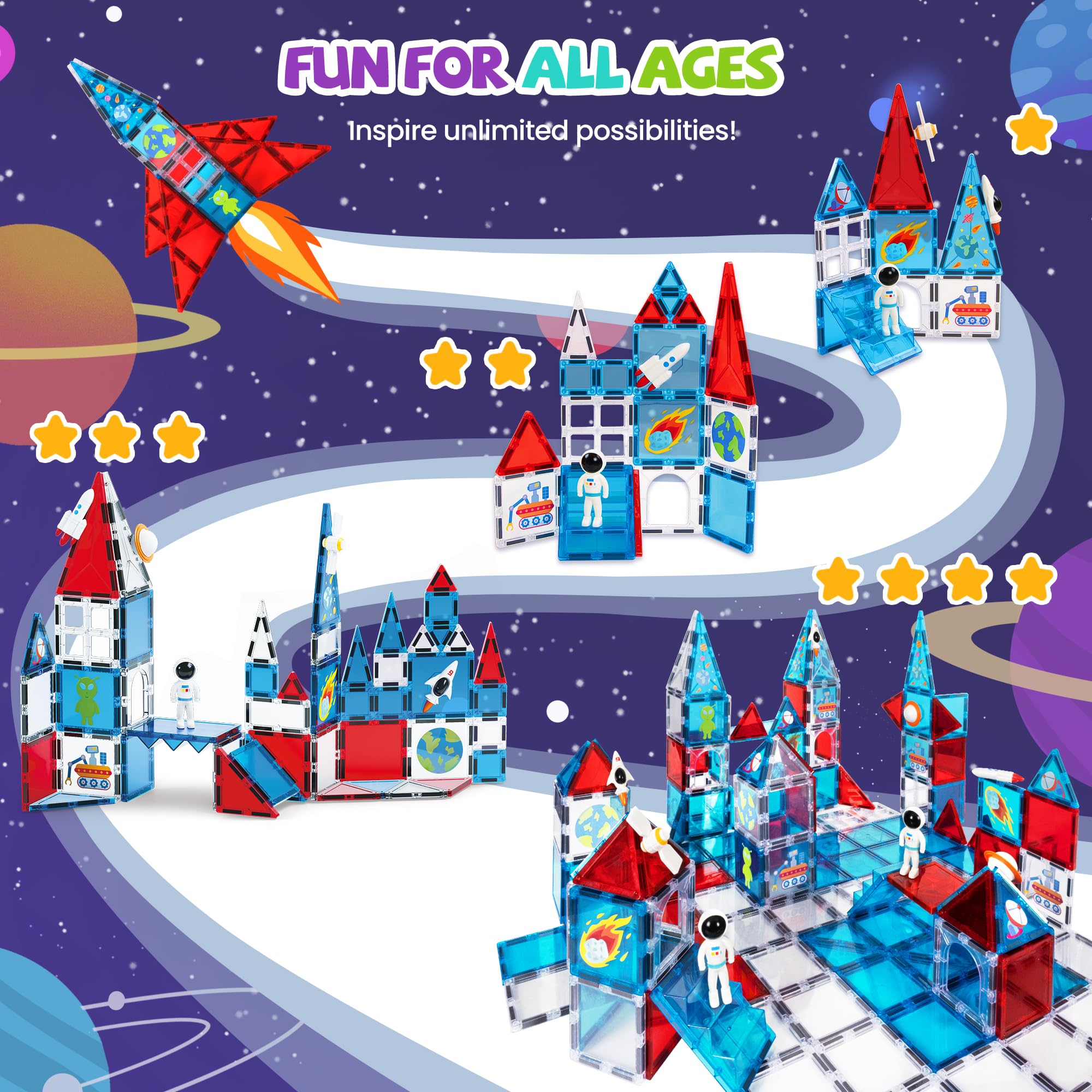 Cossy space astronaut tile enhances role-play and fine motor skills