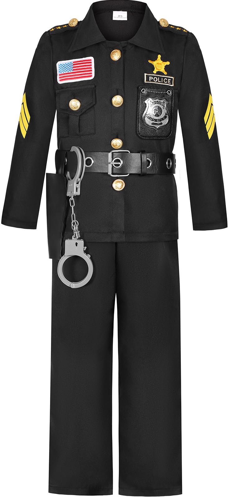 Costumerry police officer costume pants for comfortable pretend play