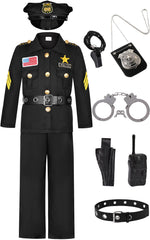 Costumerry police officer costume top for role-play and dress-up adventures