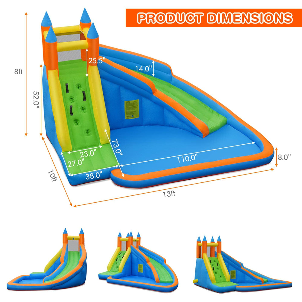 Costzon water slide blower connection enables quick, easy setup