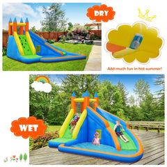 Costzon inflatable water slide supports fast inflation and deflation