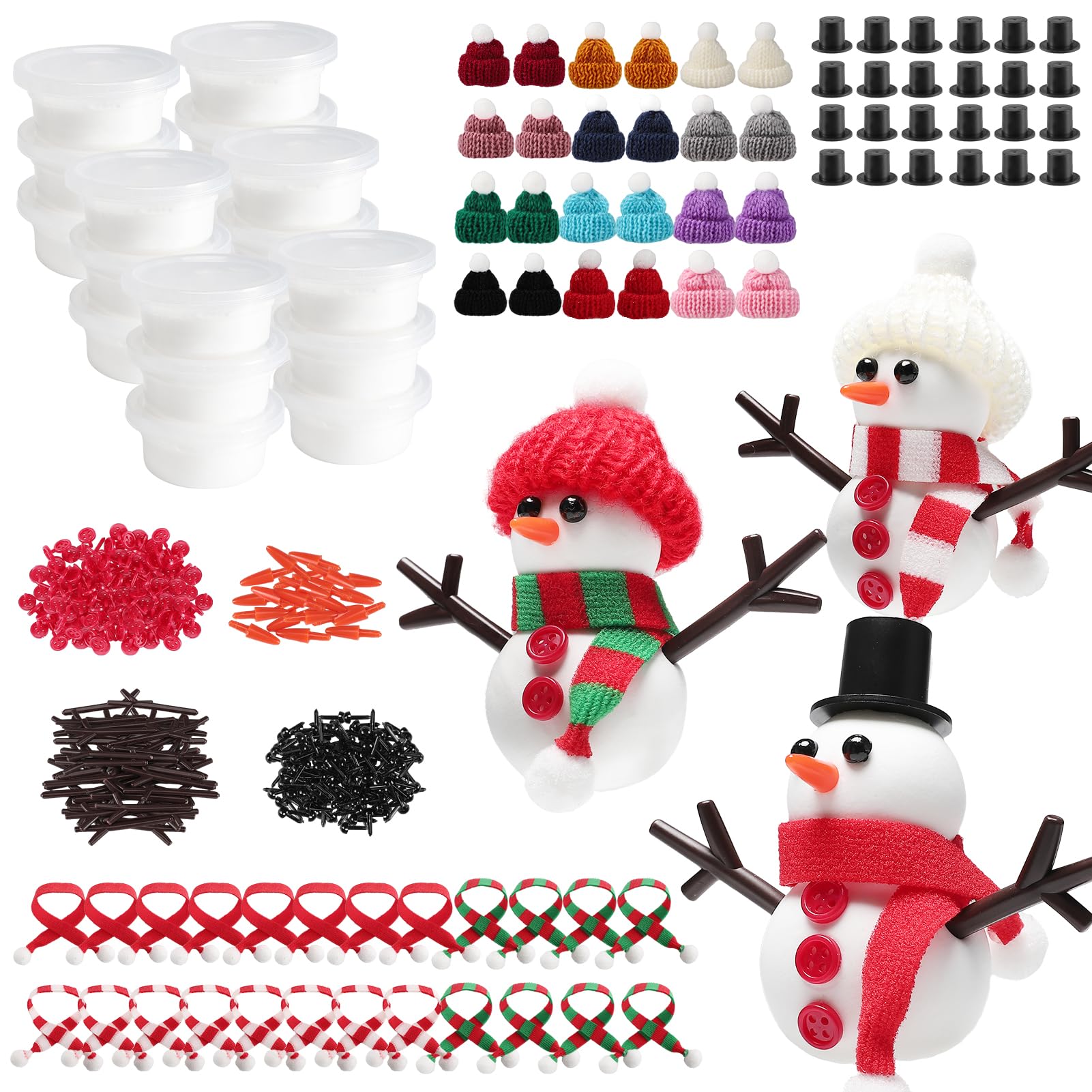 Cosweet air-dry clay snowman kit lets kids sculpt festive figures safely at home.
