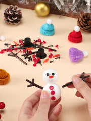 Cosweet black eyes snowman kit creates expressive features for charming handmade snowmen.