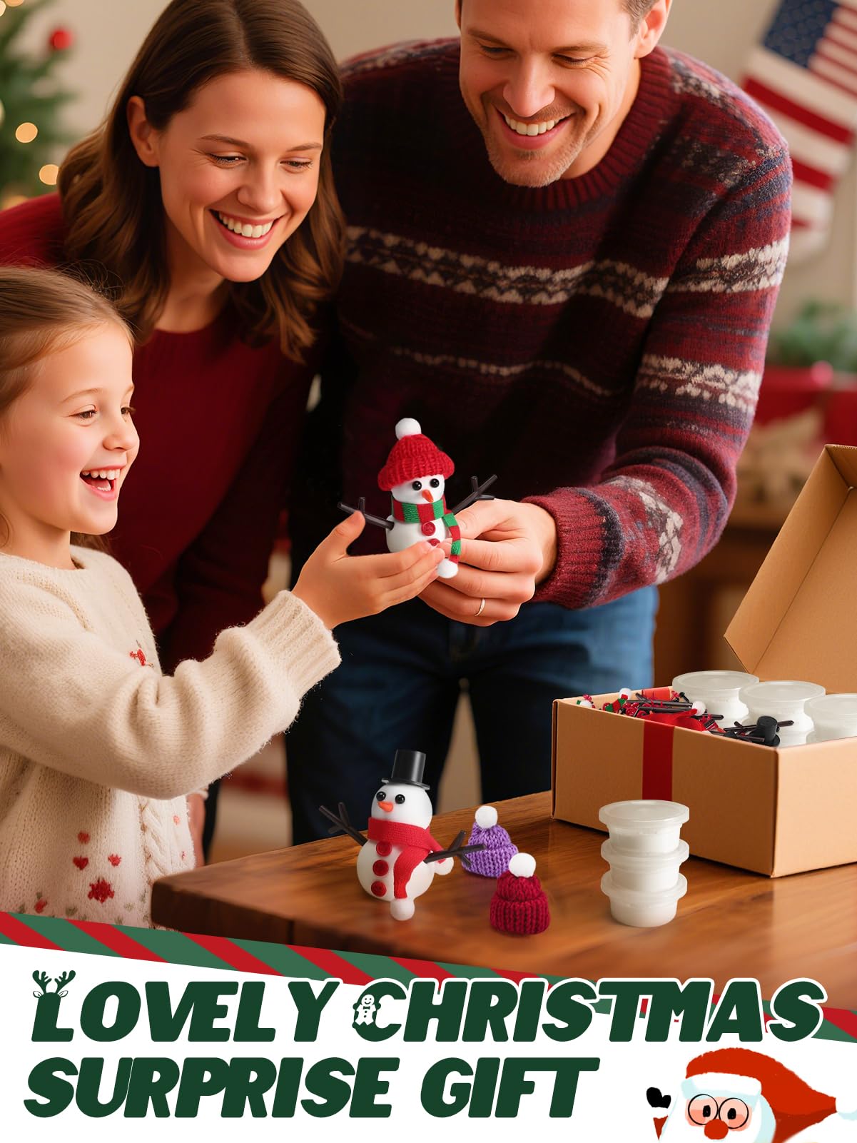 Cosweet carrot noses snowman kit offers bright, quirky details for characterful snowmen.