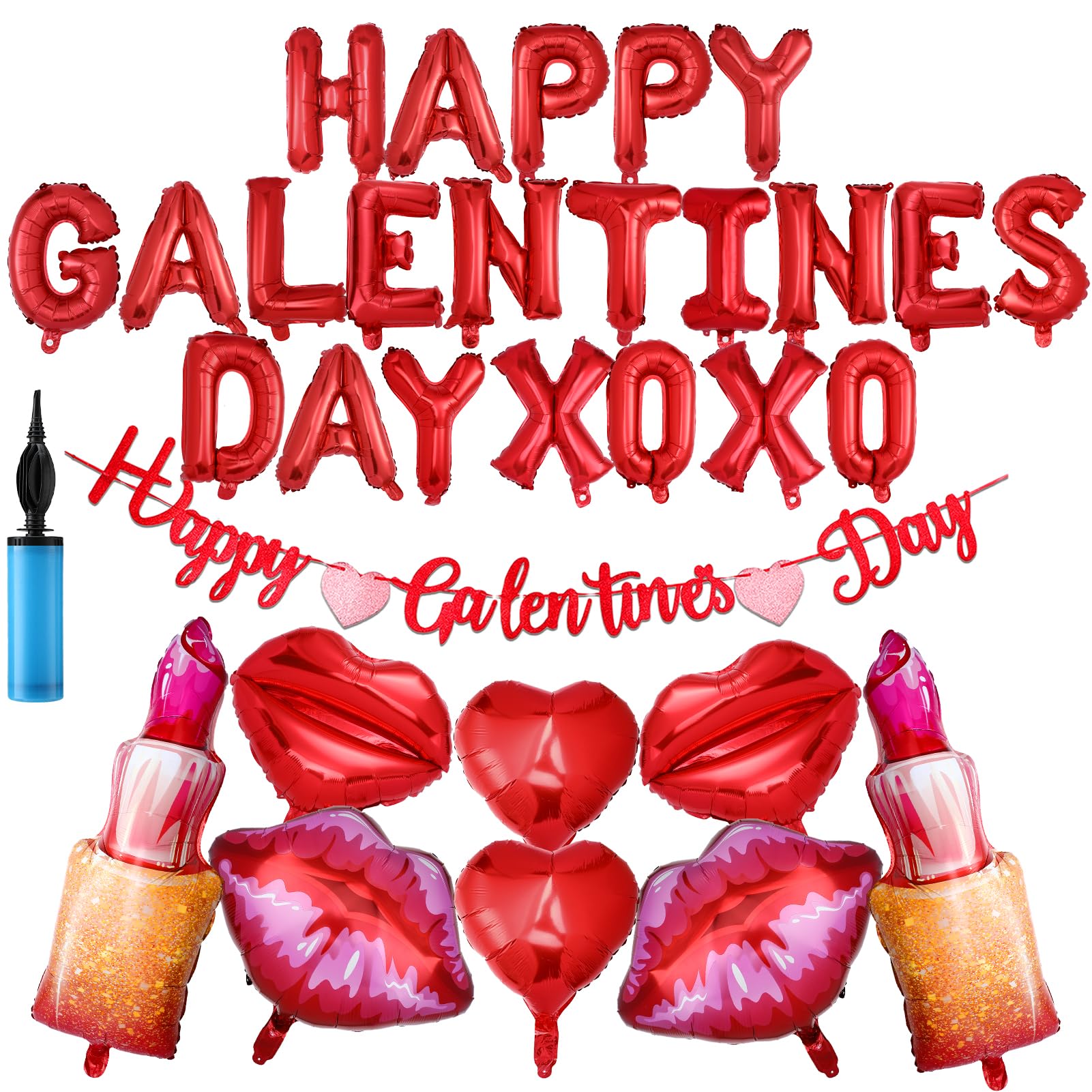 Cosweet Happy Galentines Day letters balloon set for festive backdrop