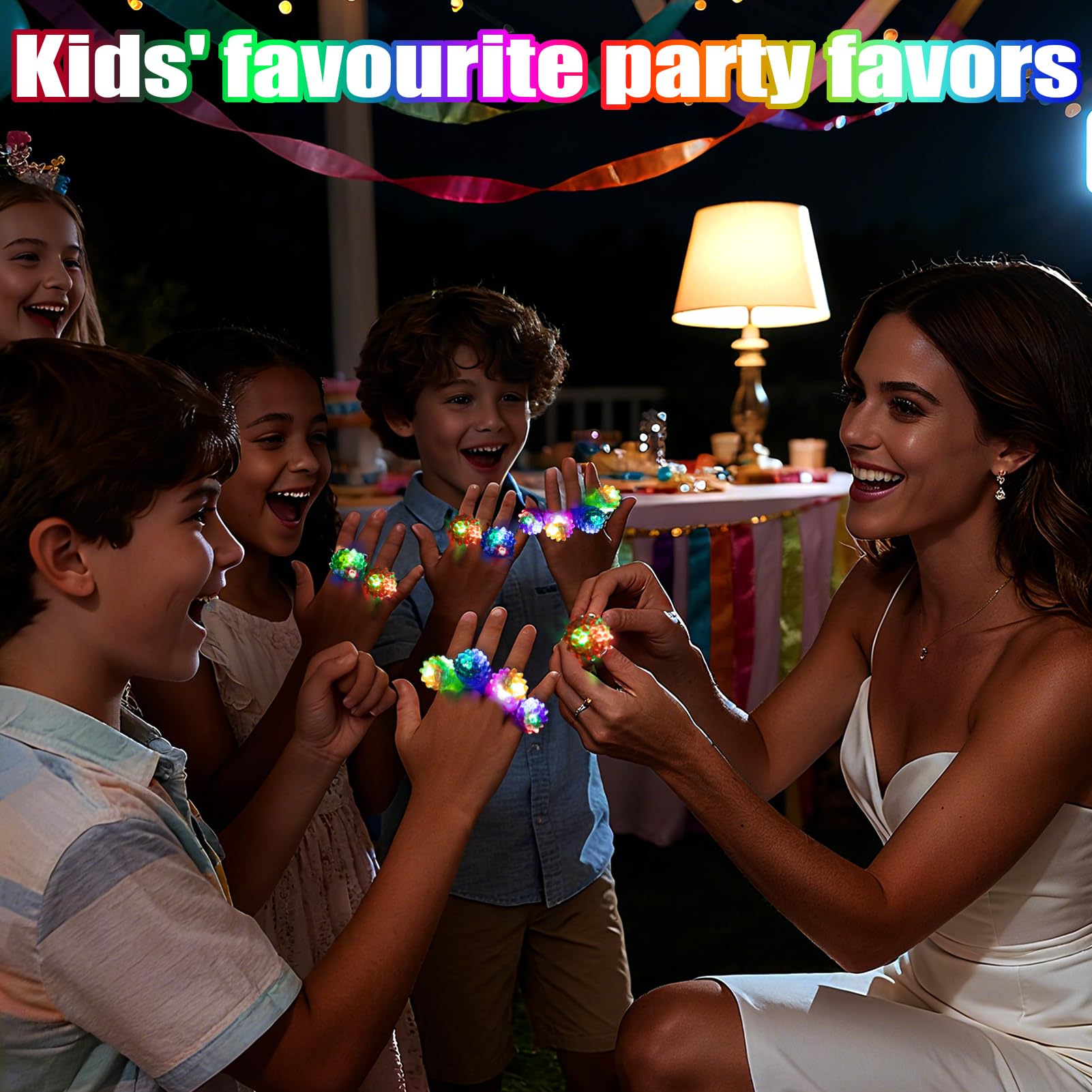 Cosweet green glow jelly ring for poolside and outdoor events.