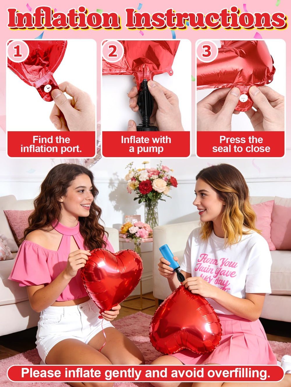 Cosweet red lipstick balloon boosts color pop for photos