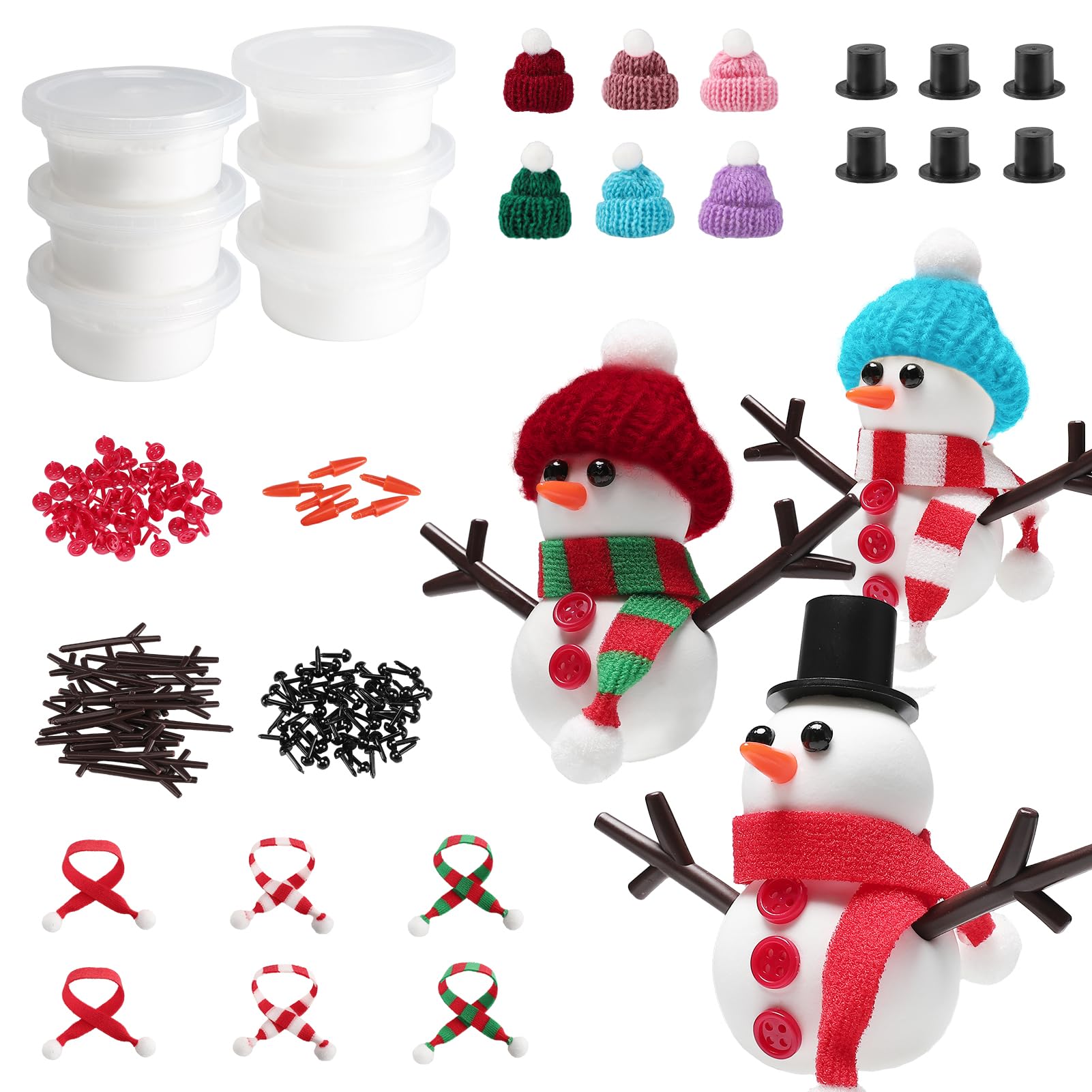 Cosweet snowman crafts kit 6-pack for festive DIY snowman decorations at home