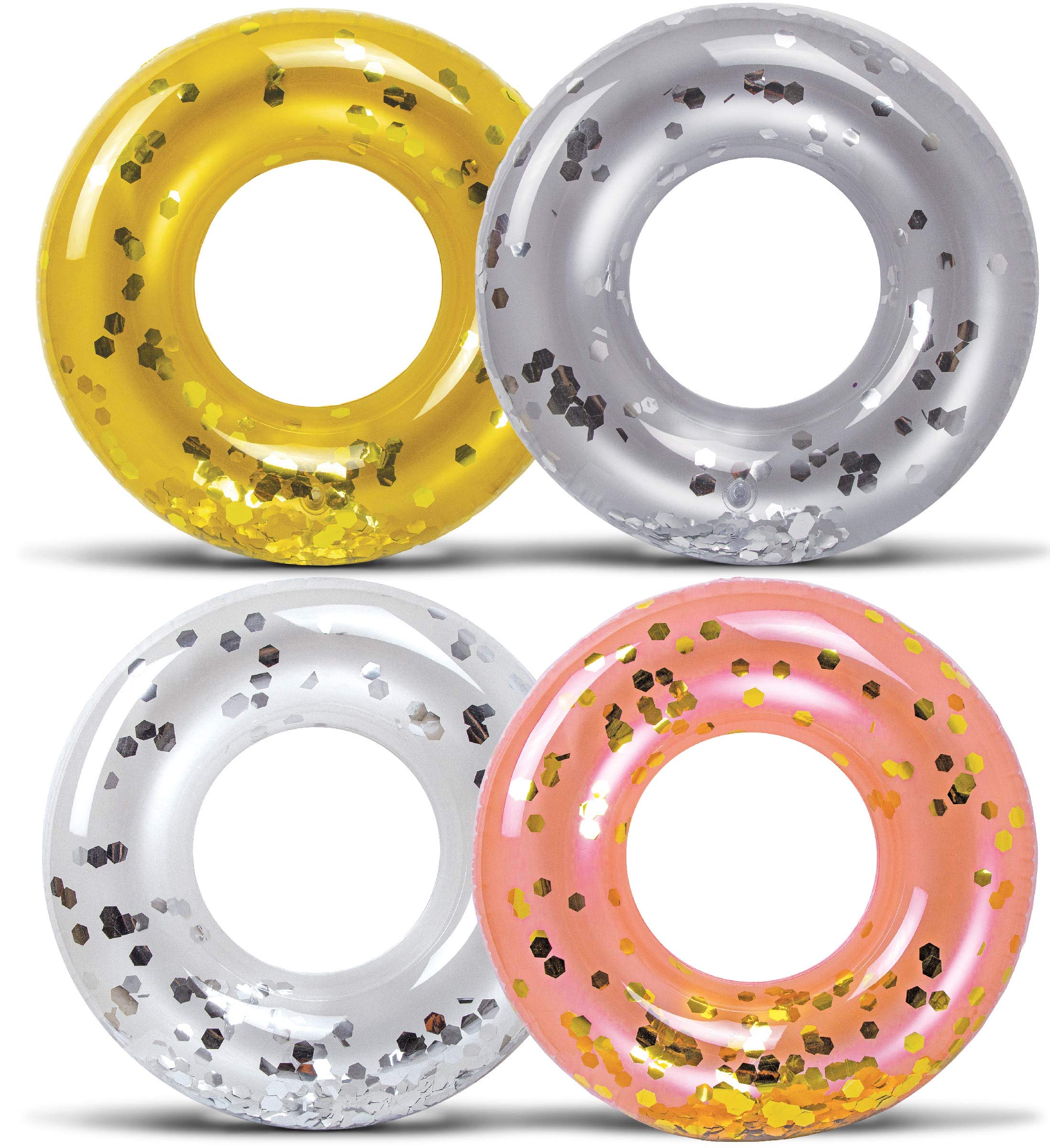 CoTa Global 4-pack kids floats with sparkly confetti for vibrant pool fun