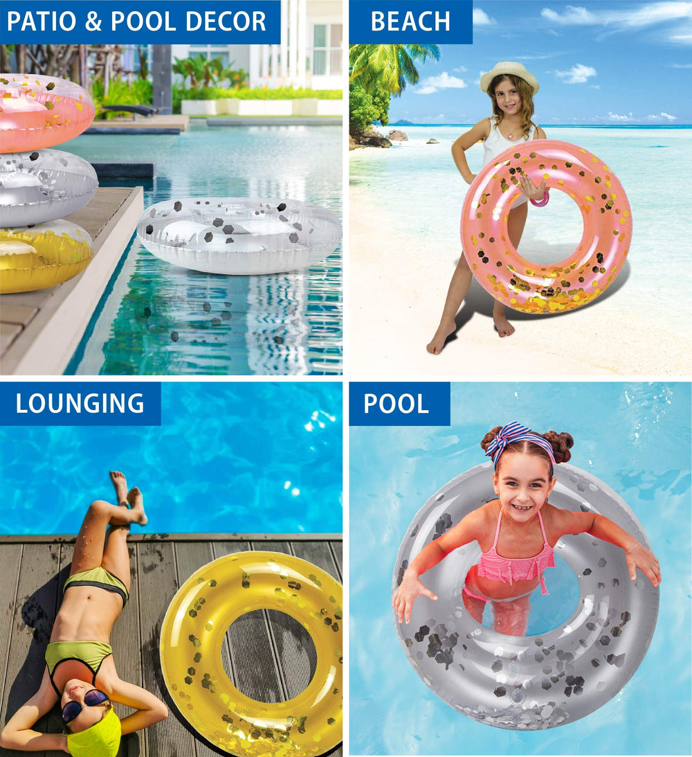 CoTa Global pearl glitter float ring for sunny pool parties