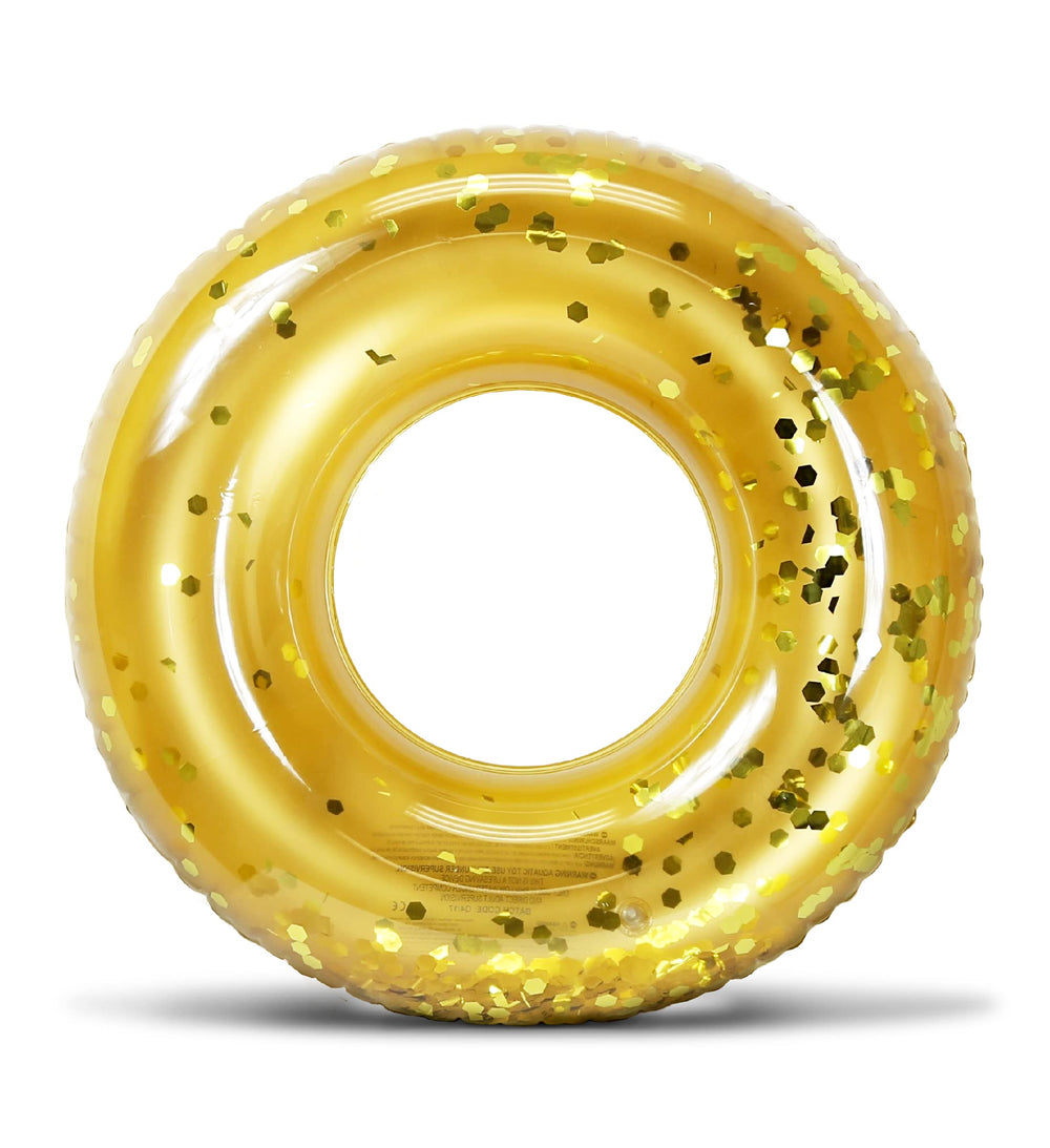 CoTa Global POZA gold confetti pool float in premium PVC, ideal for sunny days
