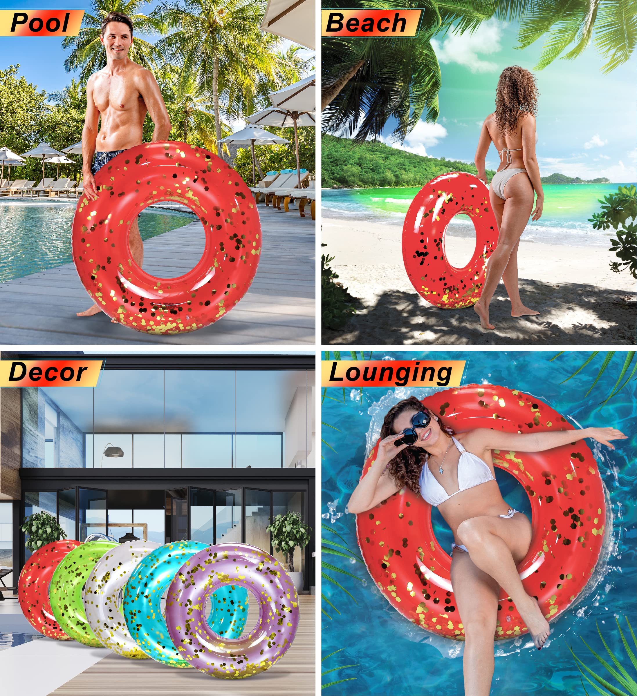 CoTa Global inflatable pool ring 36 inches in water