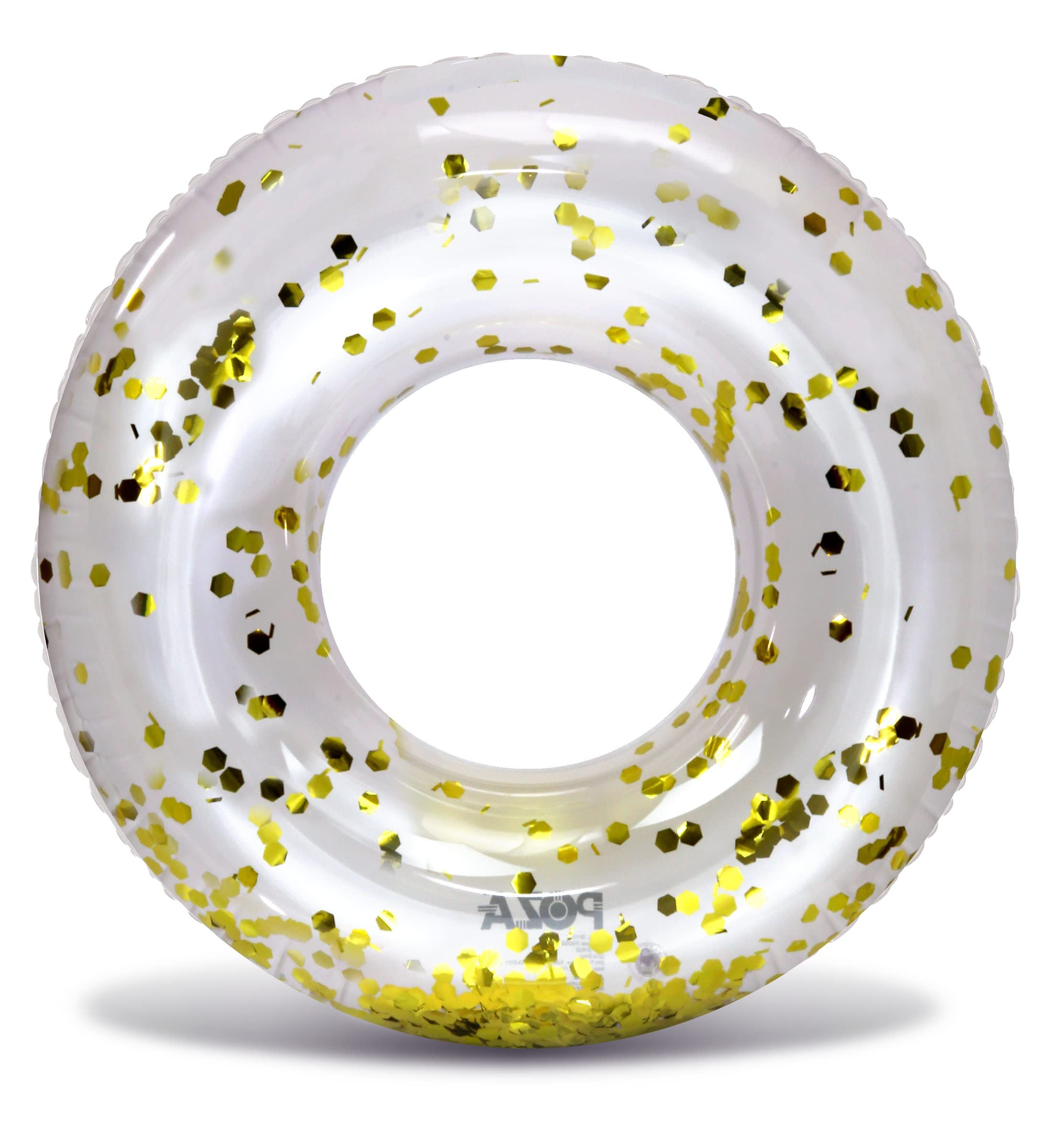 CoTa Global Pearl White Gold pool float with glitter confetti for luxurious lounging.