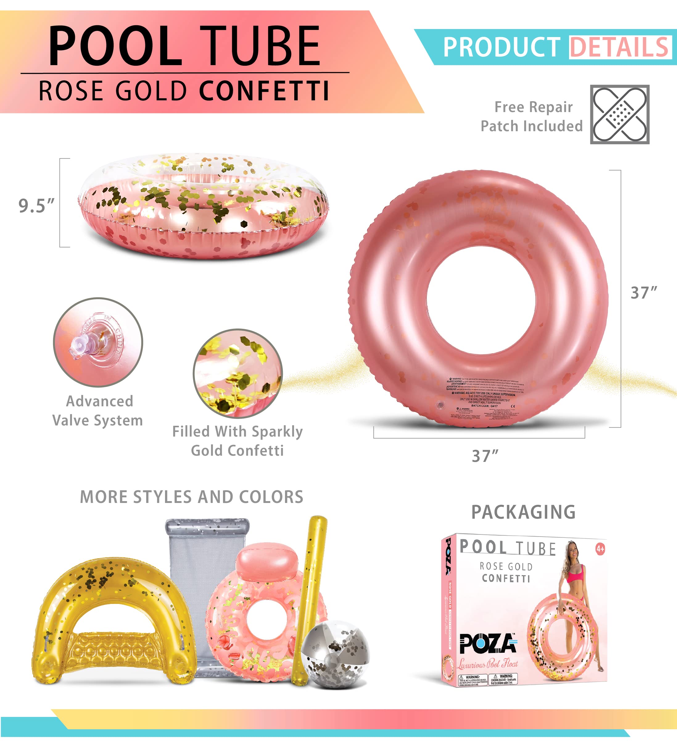 CoTa Global rose gold pool float lounge set for sun‑soaked relaxation