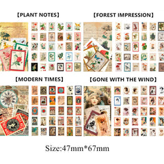 Cotrida vintage stamp stickers: wild animals for creative envelopes