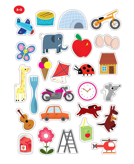 Cottage Door Press sticker pages closeup highlighting easy-to-peel stickers for tiny hands.