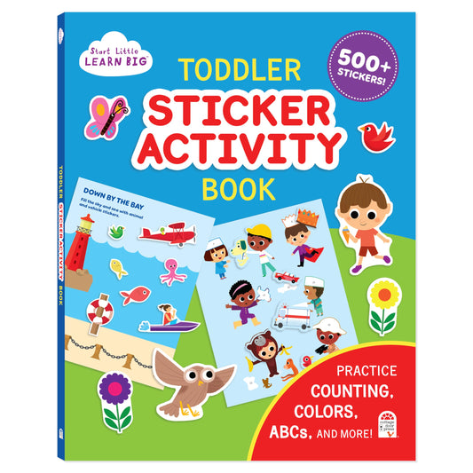 Cottage Door Press toddler sticker activity book cover with bold colors for engaging play.
