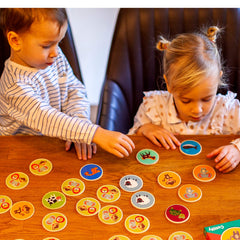 Cottify circular Montessori-style memory cards designed for easy handling