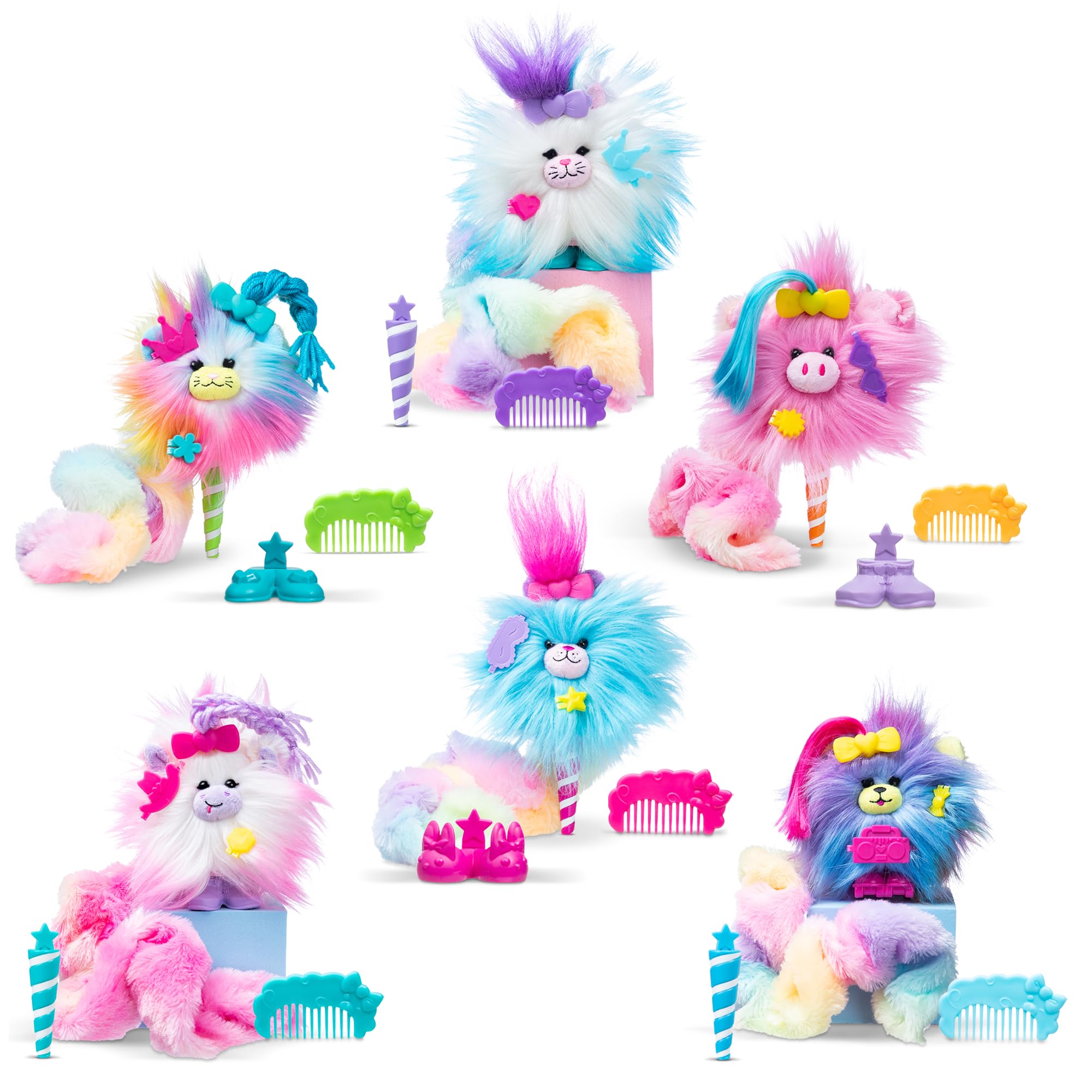 Cotton Candykins plush reveal fluff shows the cuddly buddy ready to style.