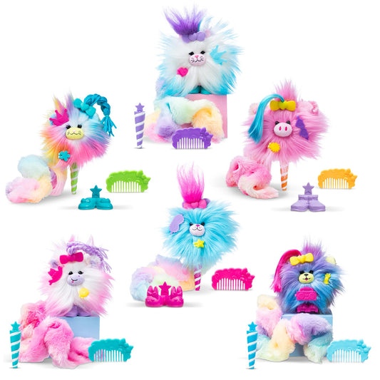 Cotton Candykins plush reveal fluff shows the cuddly buddy ready to style.