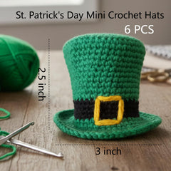 Cotwinter leprechaun-hat-knit-green ideal lightweight accessory for dolls and crafts.