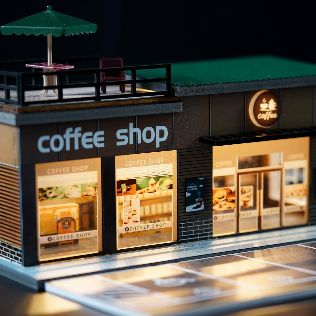 Cotymko 1/64 coffee shop diorama adds ambience to model car displays