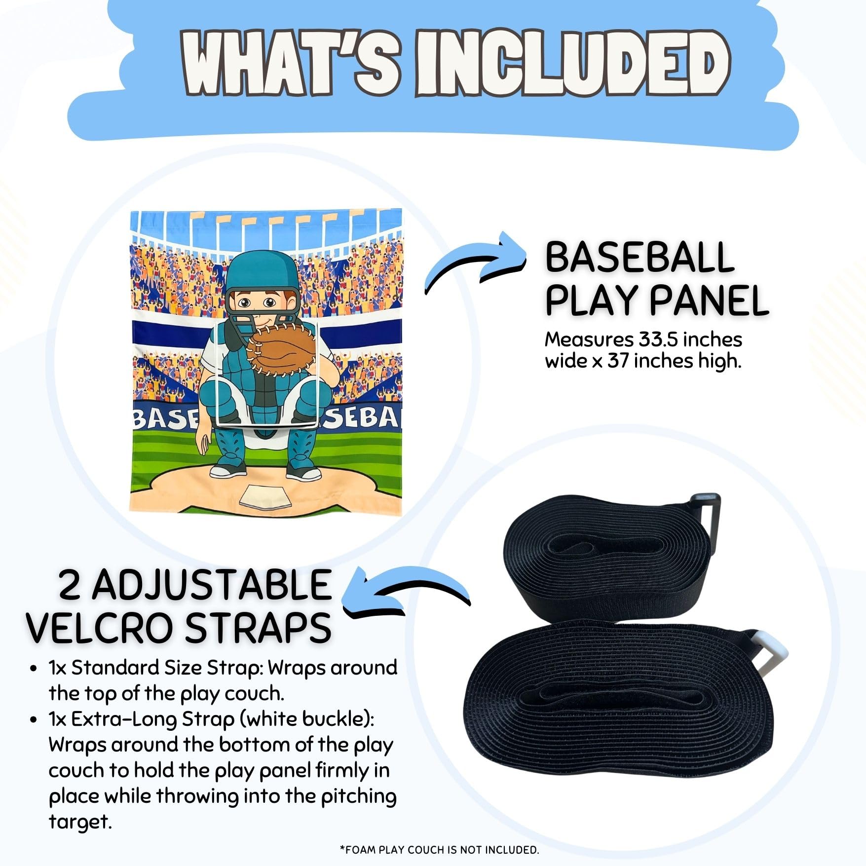 Couch Swag Baseball Play Panel inspires imaginative play for social interaction