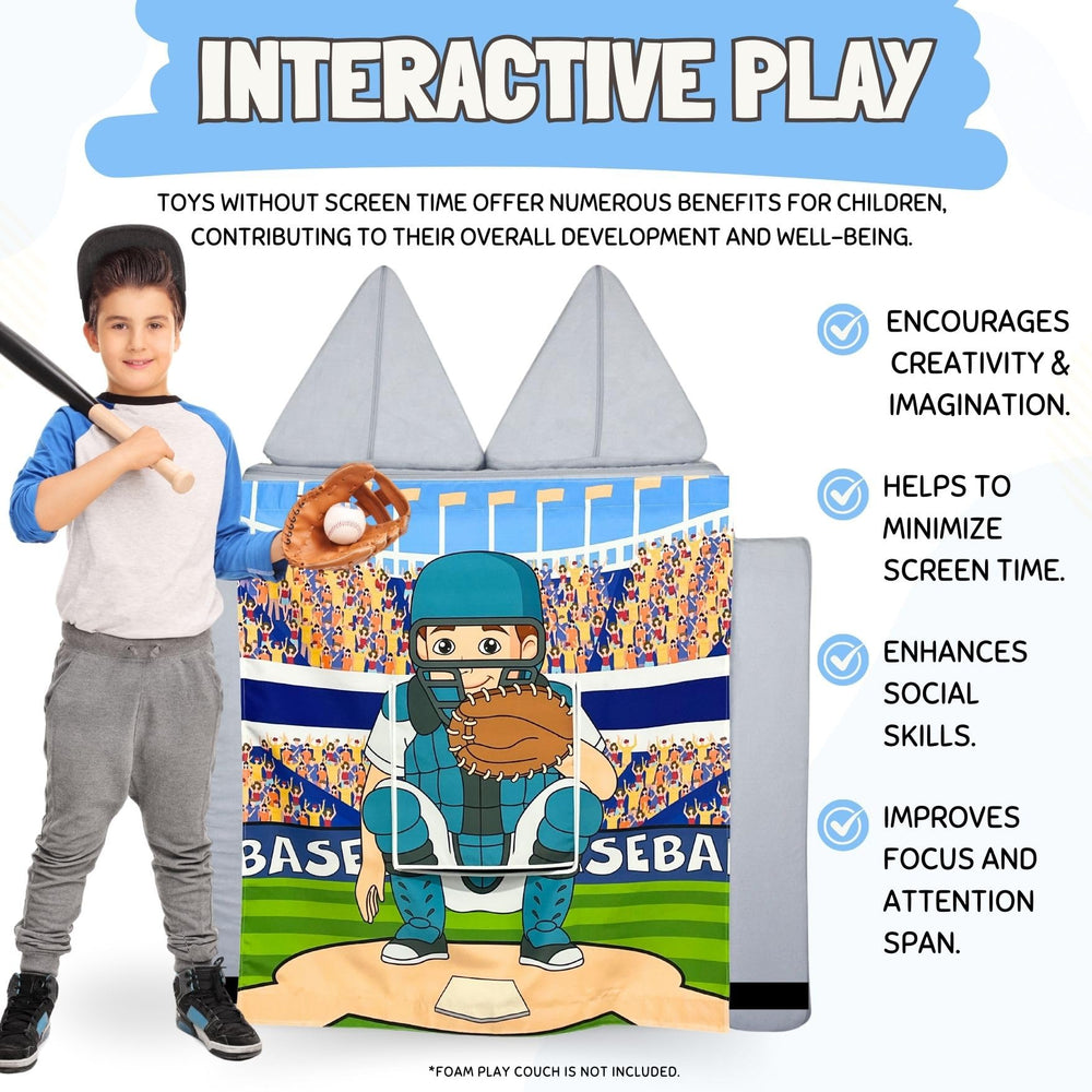 Pitching target built-in for precise aiming and imaginative play